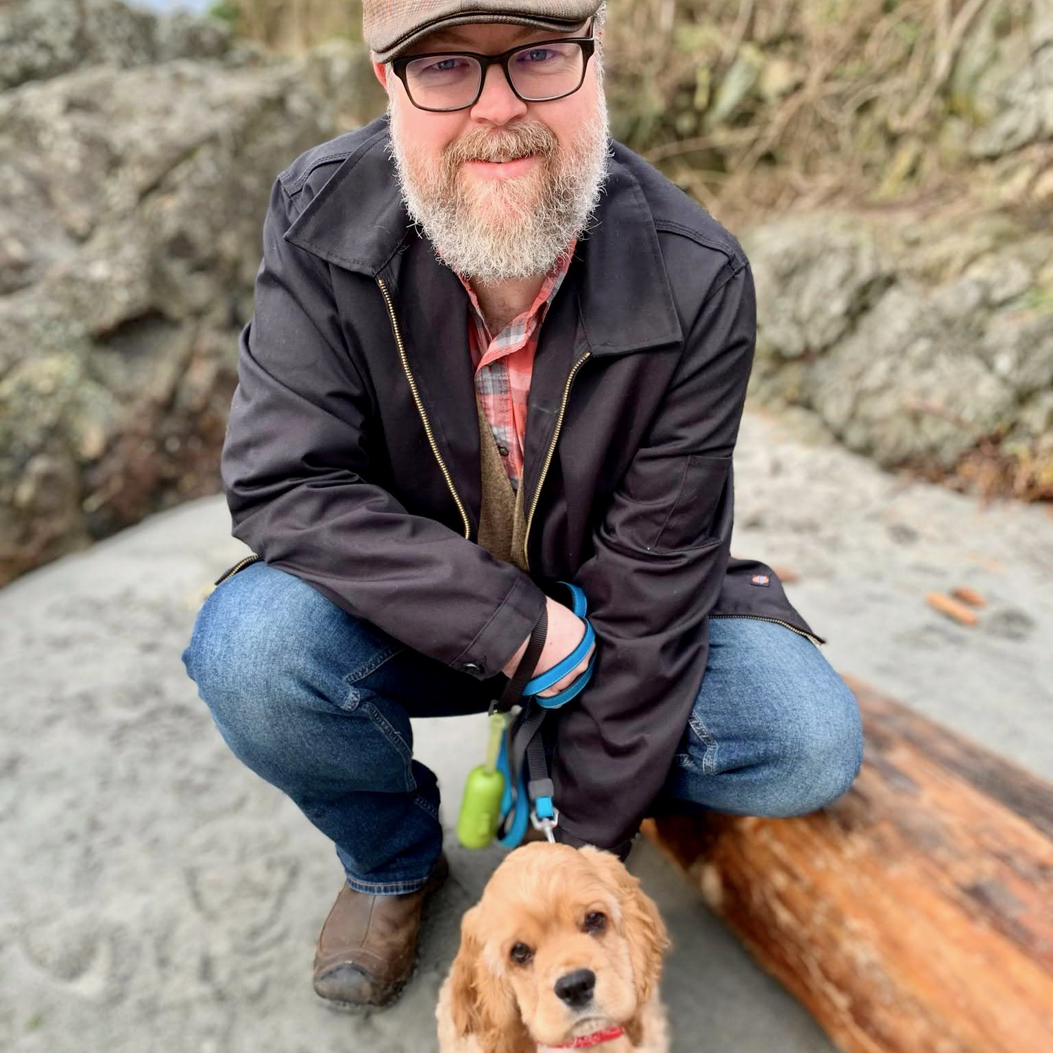 Craig McNaughton and his Cocker Spaniel, Simon Waffles